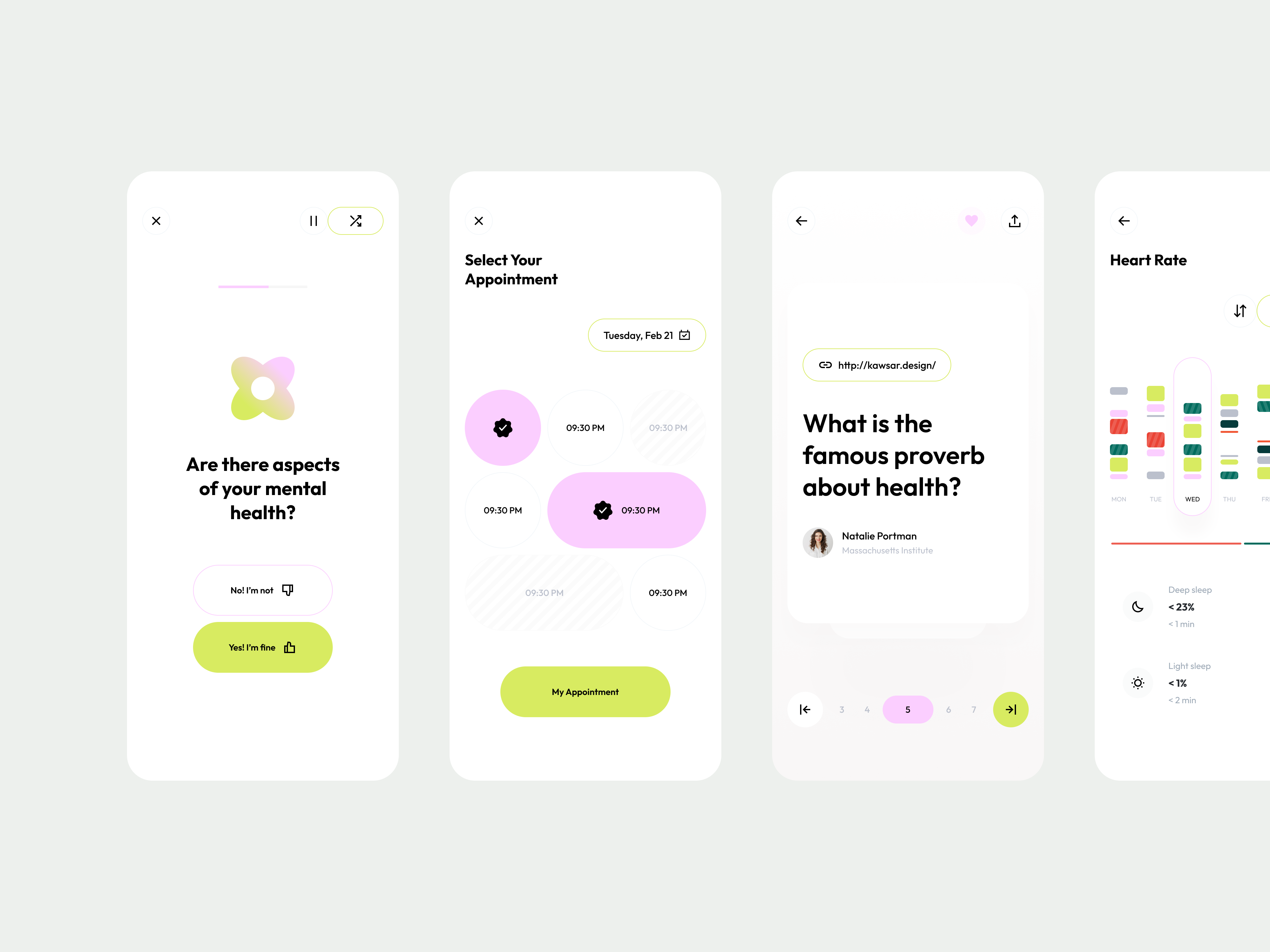 Example of Minimal Mobile App Design